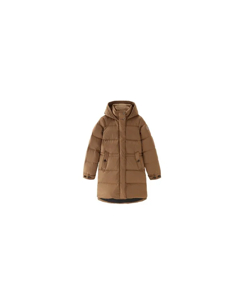 Woolrich Daunenjacke Alsea mit Kapuze Brown