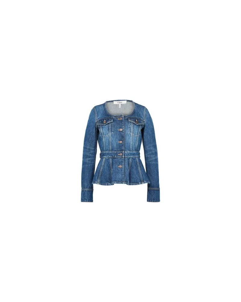 Yves Salomon Kultige Daunenjacke in „A"-Passform mit Plastron und Nerzfell Blue