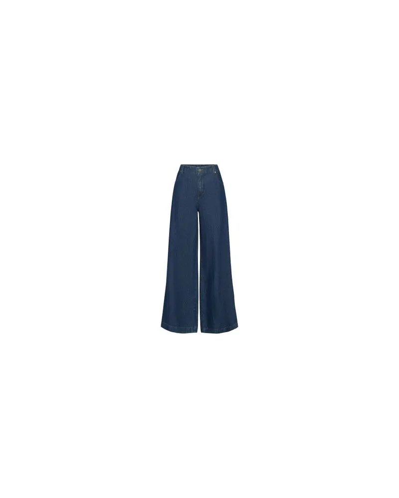 Yves Salomon Kultige Daunenjacke in „A"-Passform mit Plastron und Nerzfell Blue