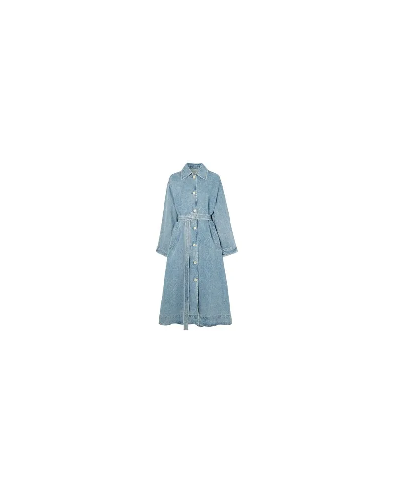 Chloé Zweireihiger Mantel Blue