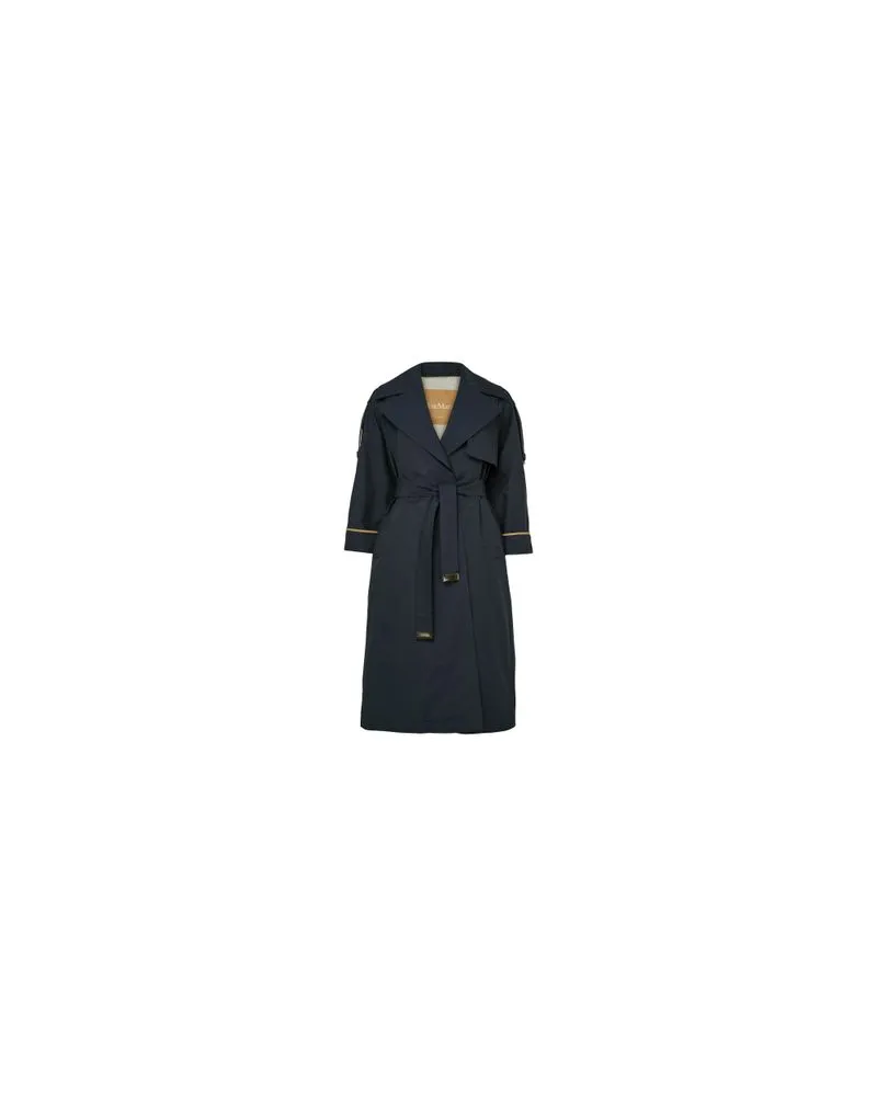 Yves Salomon Kultige Daunenjacke in „A"-Passform mit Plastron und Nerzfell Blue