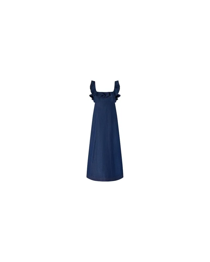Chloé Zweireihiger Mantel Blue