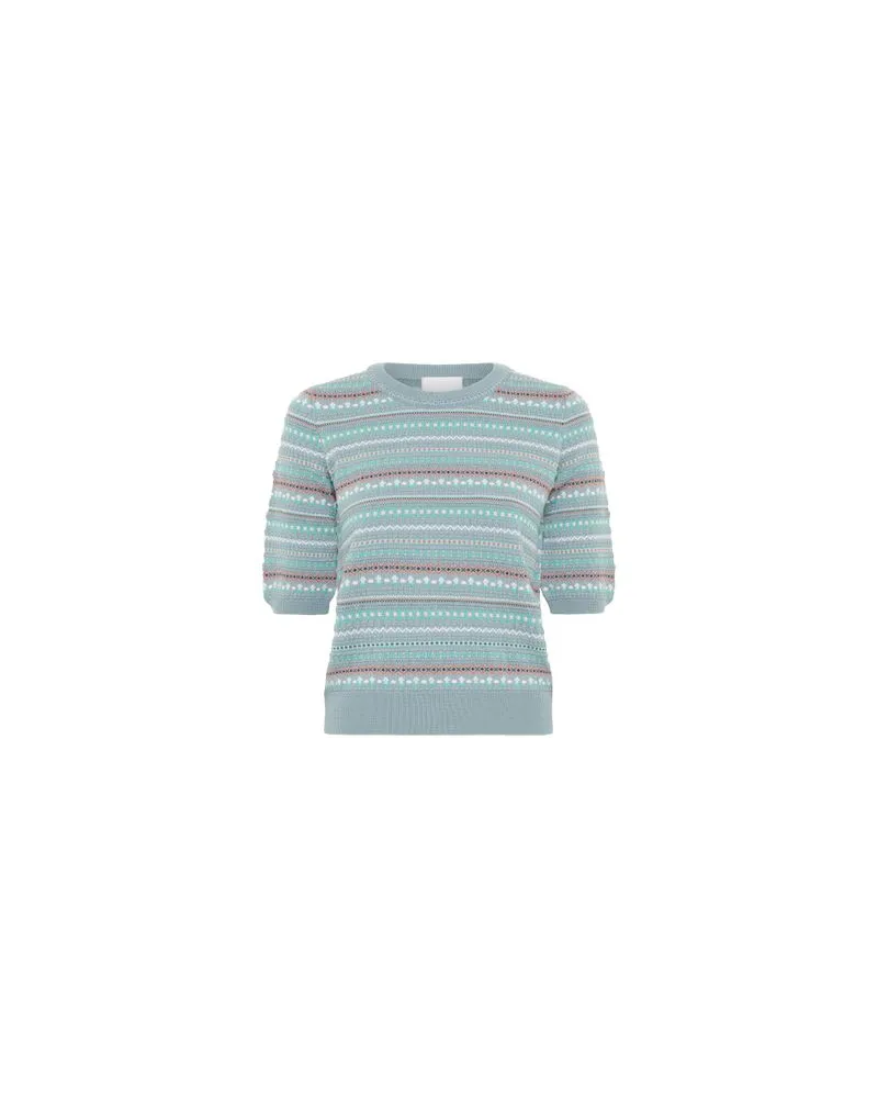 Yves Salomon Kultige Daunenjacke in „A"-Passform mit Plastron und Nerzfell Blue