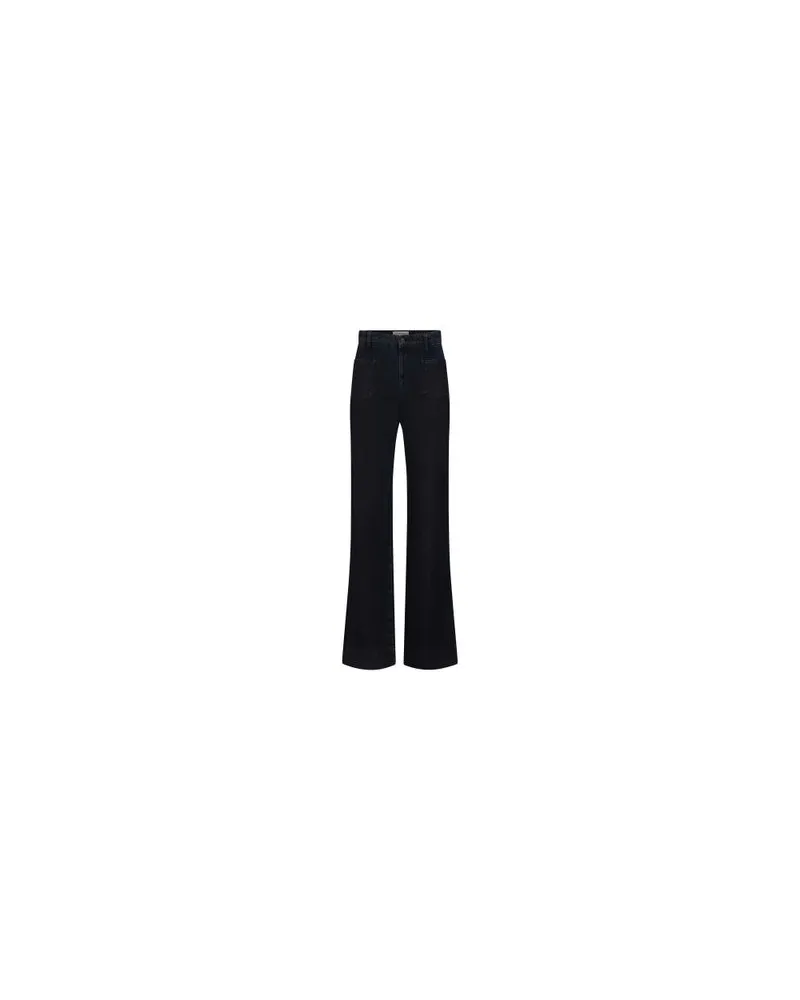Yves Salomon Kultige Daunenjacke in „A"-Passform mit Plastron und Nerzfell Blue