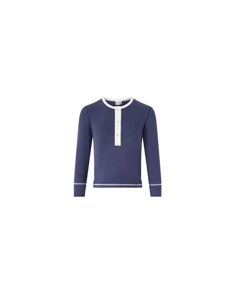 Chloé Zweireihiger Mantel Blue