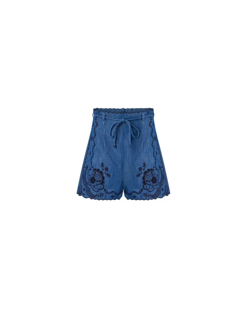 Chloé Zweireihiger Mantel Blue