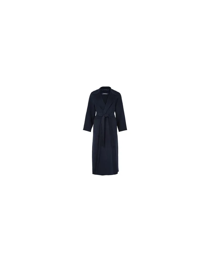 Yves Salomon Kultige Daunenjacke in „A"-Passform mit Plastron und Nerzfell Blue