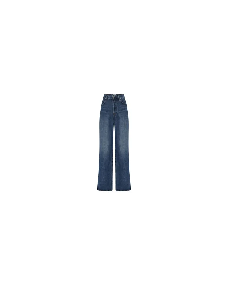 Yves Salomon Kultige Daunenjacke in „A"-Passform mit Plastron und Nerzfell Blue