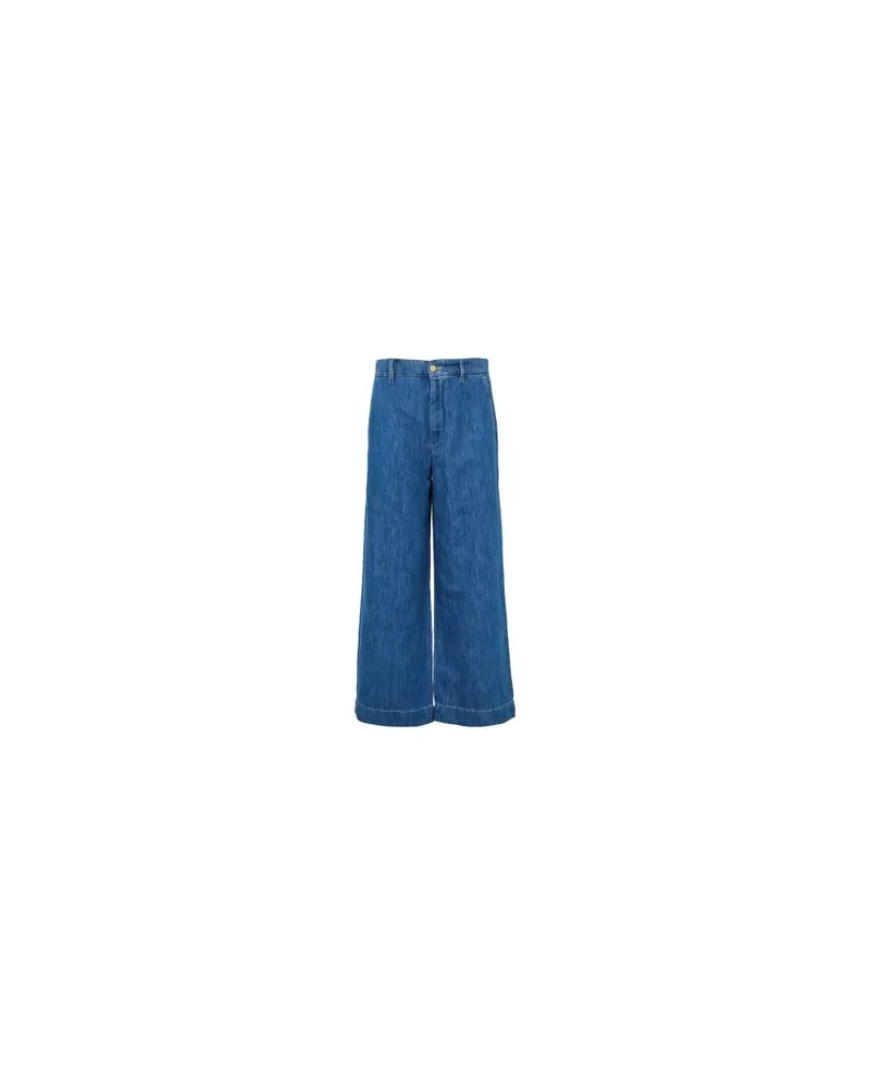 Yves Salomon Kultige Daunenjacke in „A"-Passform mit Plastron und Nerzfell Blue