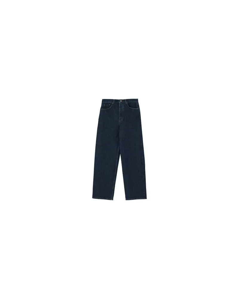 Yves Salomon Kultige Daunenjacke in „A"-Passform mit Plastron und Nerzfell Blue