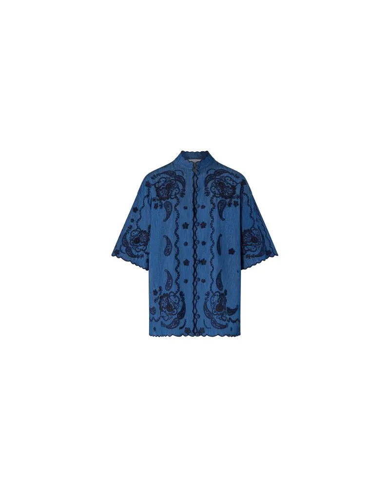 Chloé Zweireihiger Mantel Blue