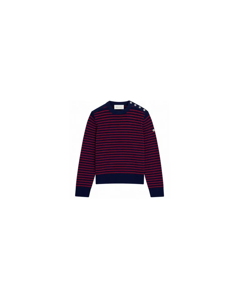 Yves Salomon Kultige Daunenjacke in „A"-Passform mit Plastron und Nerzfell Blue