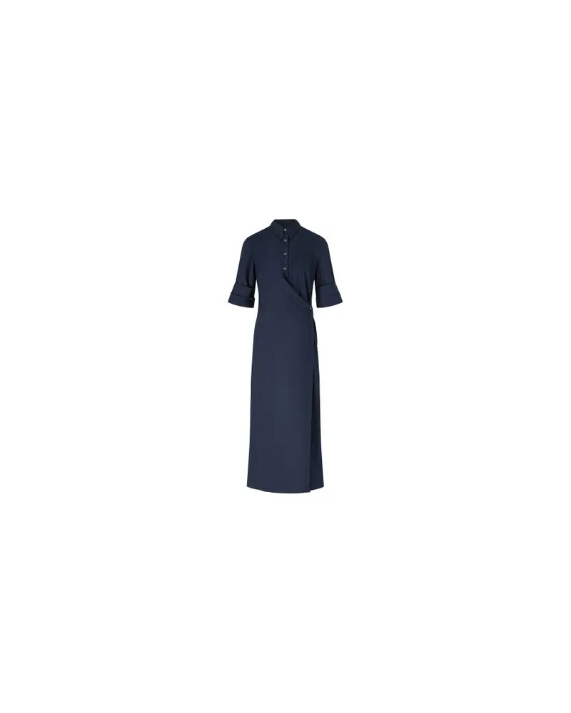 Yves Salomon Kultige Daunenjacke in „A"-Passform mit Plastron und Nerzfell Blue
