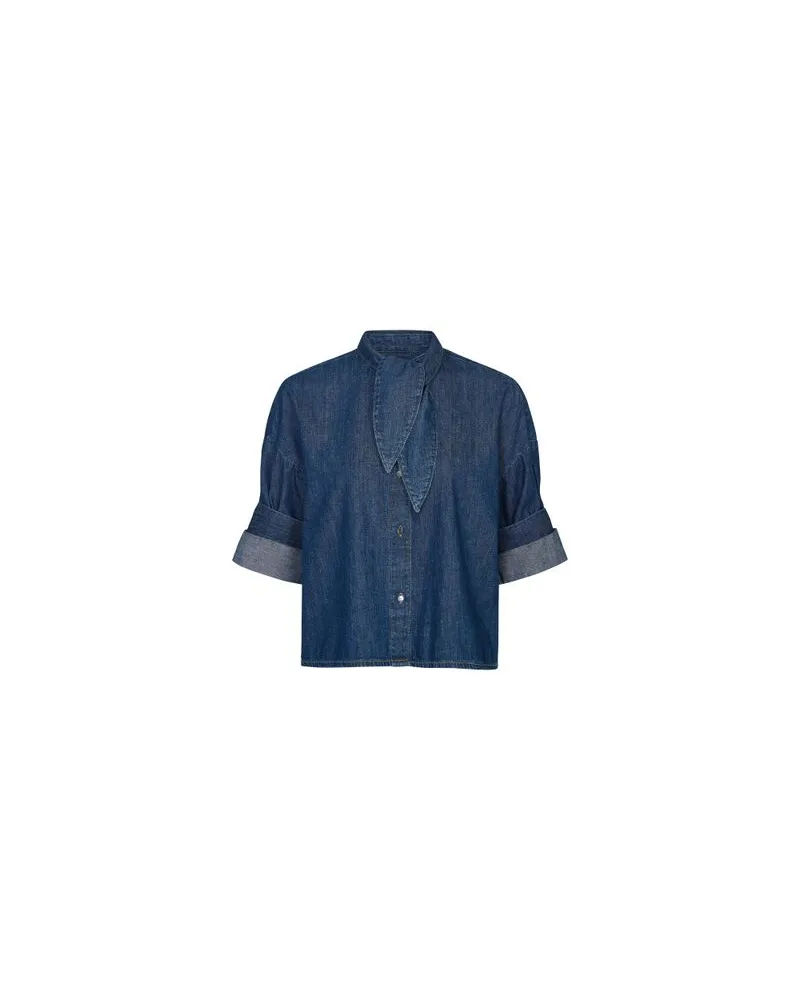 Chloé Zweireihiger Mantel Blue