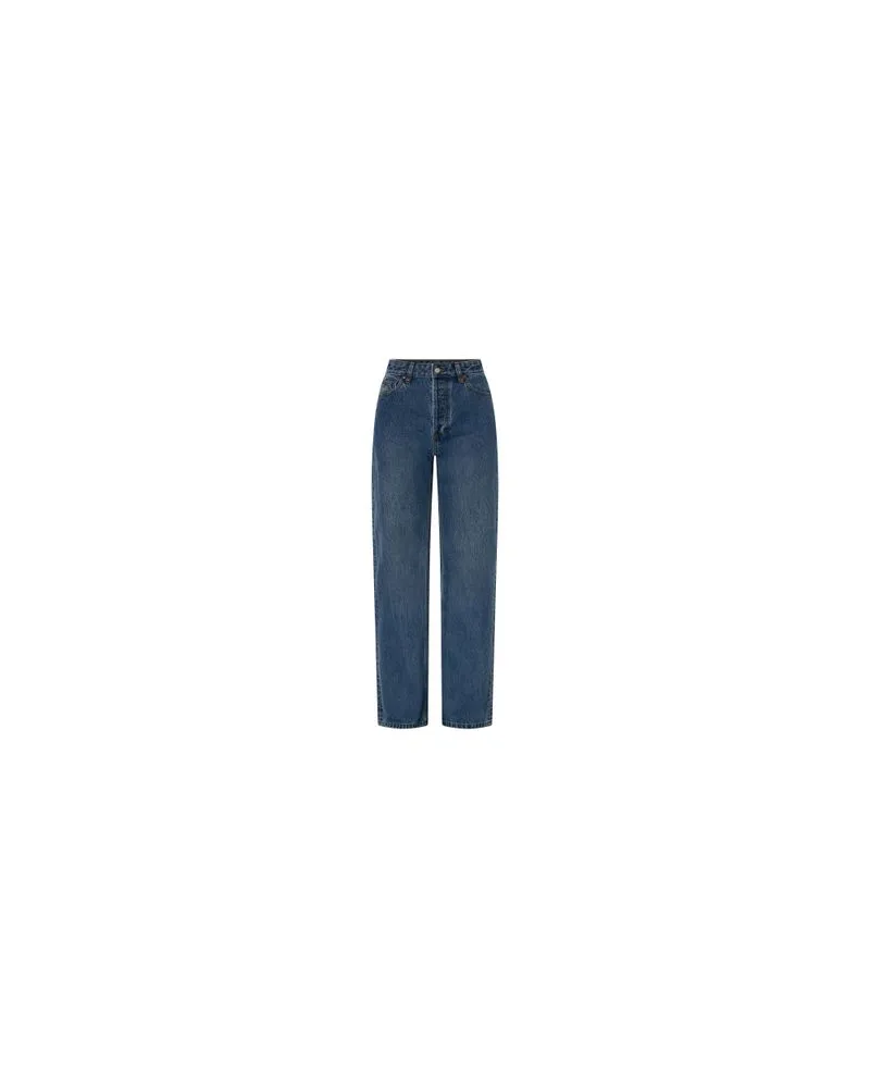Yves Salomon Kultige Daunenjacke in „A"-Passform mit Plastron und Nerzfell Blue