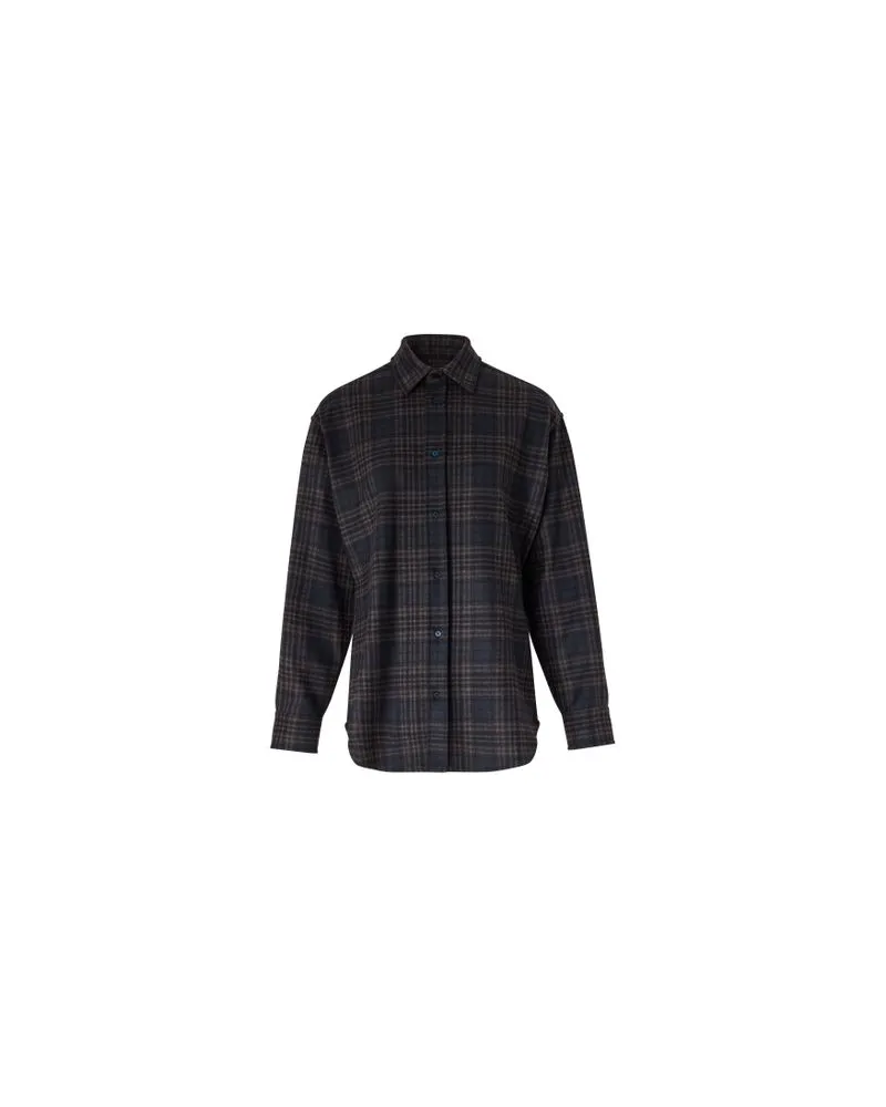 Yves Salomon Kultige Daunenjacke in „A"-Passform mit Plastron und Nerzfell Blue