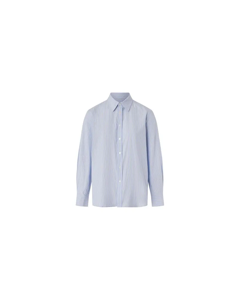 Yves Salomon Kultige Daunenjacke in „A"-Passform mit Plastron und Nerzfell Blue