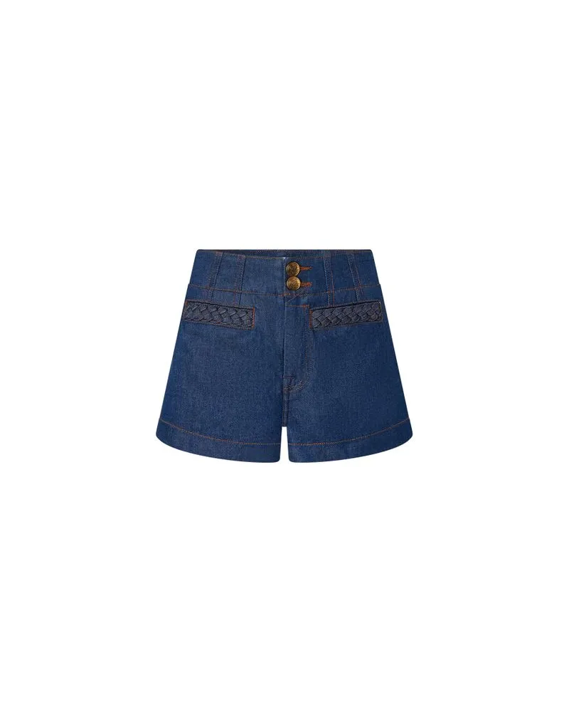 Chloé Zweireihiger Mantel Blue