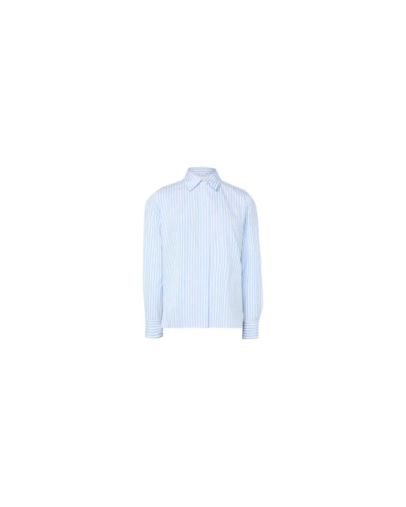 Yves Salomon Kultige Daunenjacke in „A"-Passform mit Plastron und Nerzfell Blue