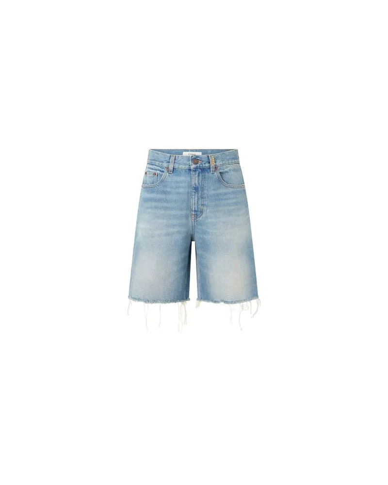 Chloé Zweireihiger Mantel Blue