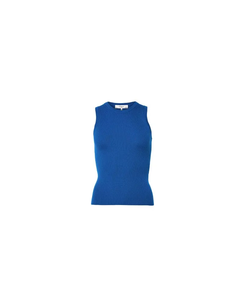 Chloé Zweireihiger Mantel Blue