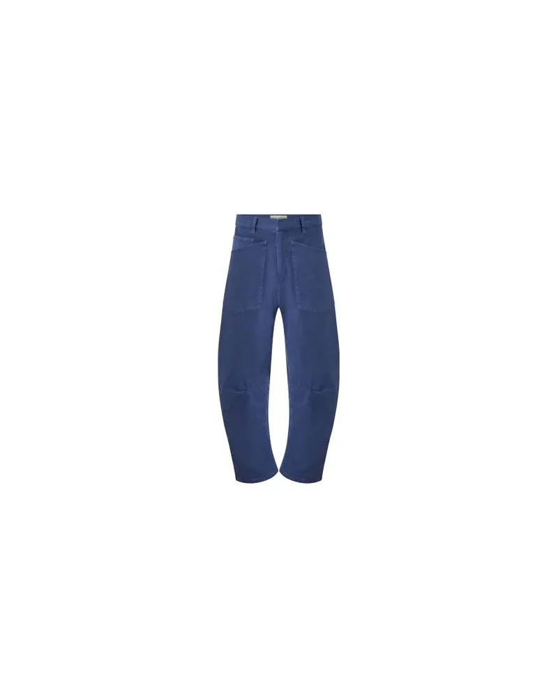 Chloé Zweireihiger Mantel Blue