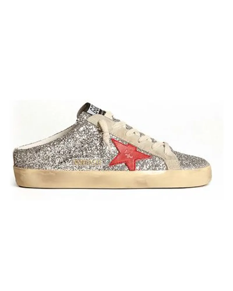 Golden Goose Superstar-Sabot Sneakers Silver