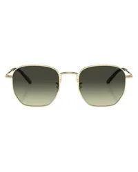 Oliver Peoples Rechteckige Sonnenbrille Kierney Sun Gold