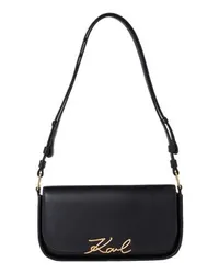 Karl Lagerfeld Zweiweg-Crossbody-Tasche mit K/Signatur Black