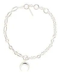 Marine Serre Silberne Charm-Halskette Silver