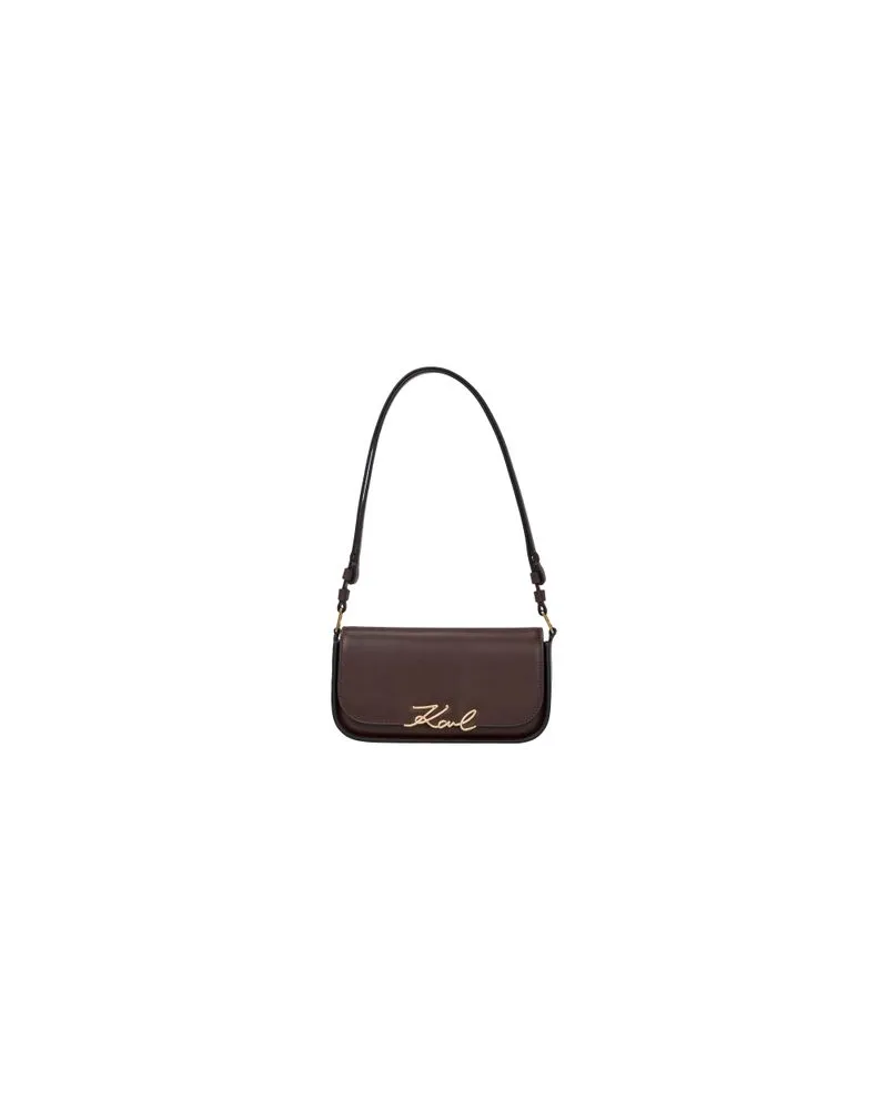 Karl Lagerfeld Zweiweg Crossbody Tasche Mit K/Signatur Brown