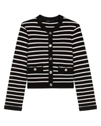 Maje Gestreifter Cardigan Black