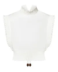 Louis Vuitton Top mit gekräuseltem Besatz White