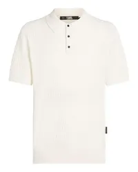 Karl Lagerfeld Gestricktes Poloshirt mit KL-Monogramm Beige