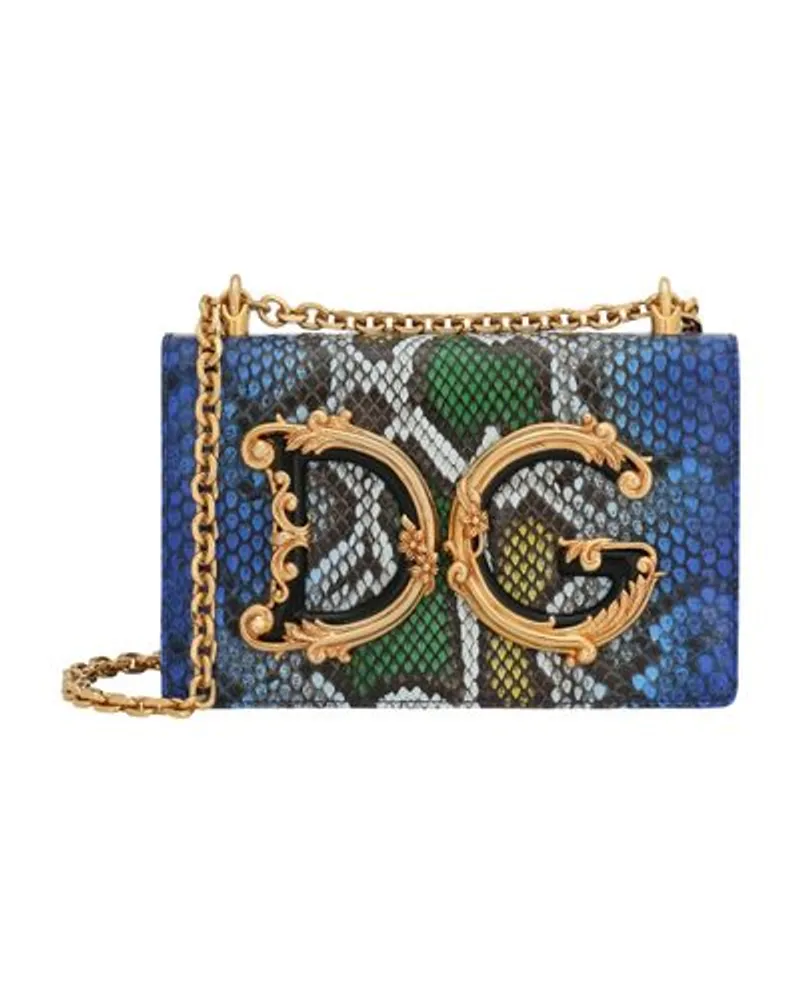 Dolce & Gabbana Mittelgroße Schultertasche DG Girls Blue