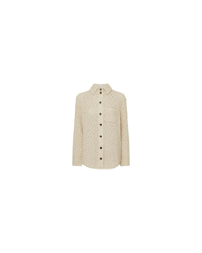 Loewe Overshirt aus Wolle und Kaschmir Beige