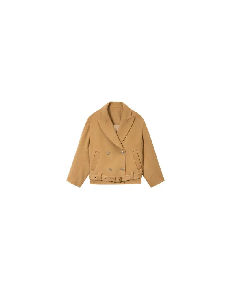 Loewe Overshirt aus Wolle und Kaschmir Beige