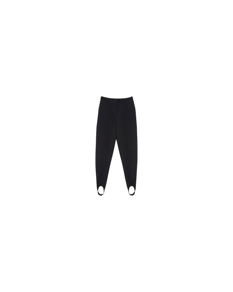 Loewe Steghose aus Stretch-Wollmix Black