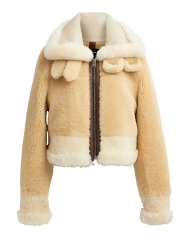 Coach Kurze Pilotenjacke Beige