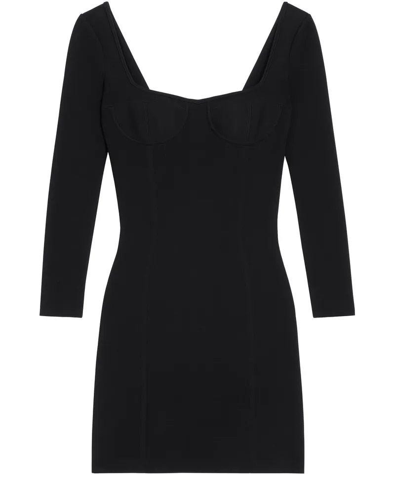 Celine Korsettkleid aus unterlegter Viskose 
