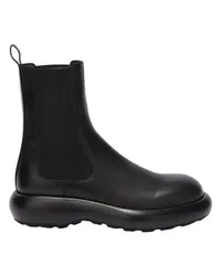 Jil Sander Chelsea-Stiefeletten mit seitlichen Gummizügen Black