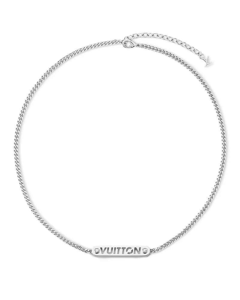 Louis Vuitton LV ID Halskette Silver