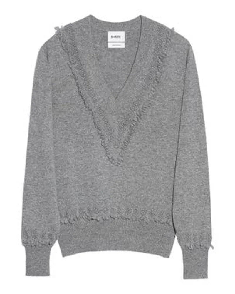 Barrie Klassischer Kaschmirpullover mit V-Ausschnitt Grey