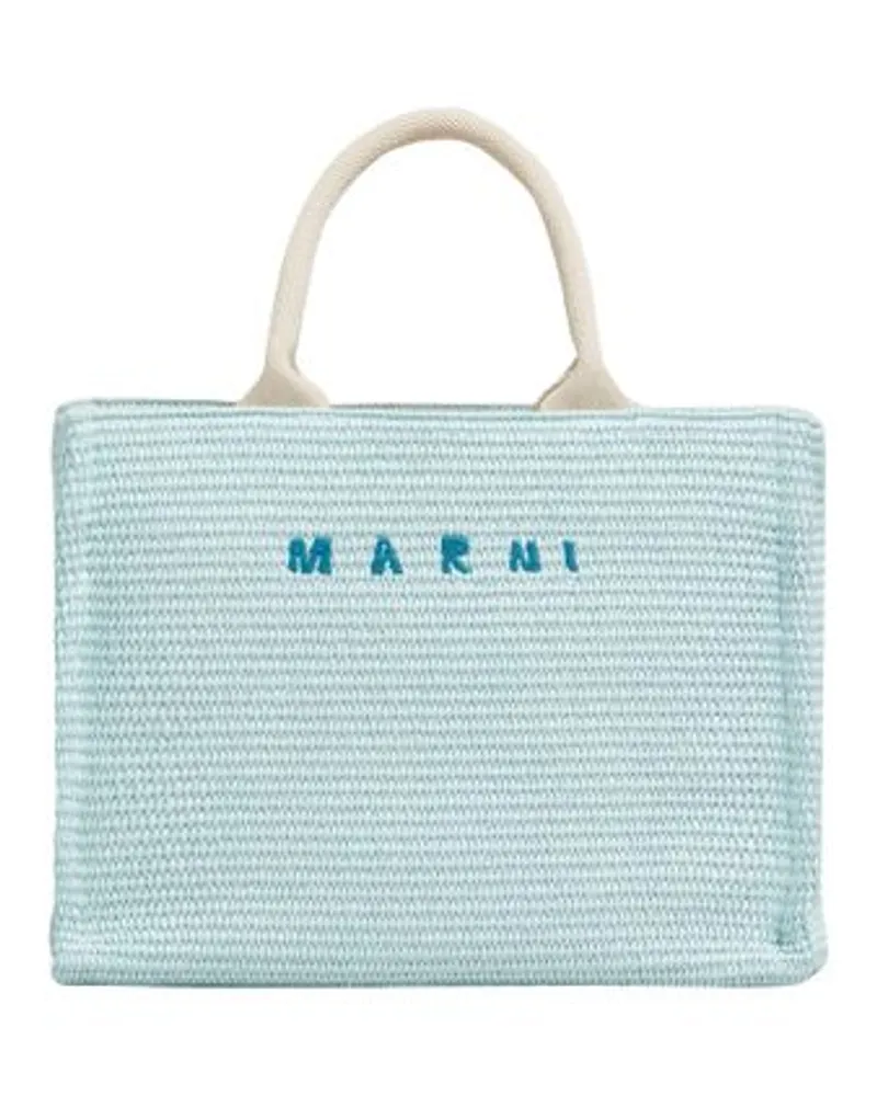 Marni Kleine Tote Bag East/West Green