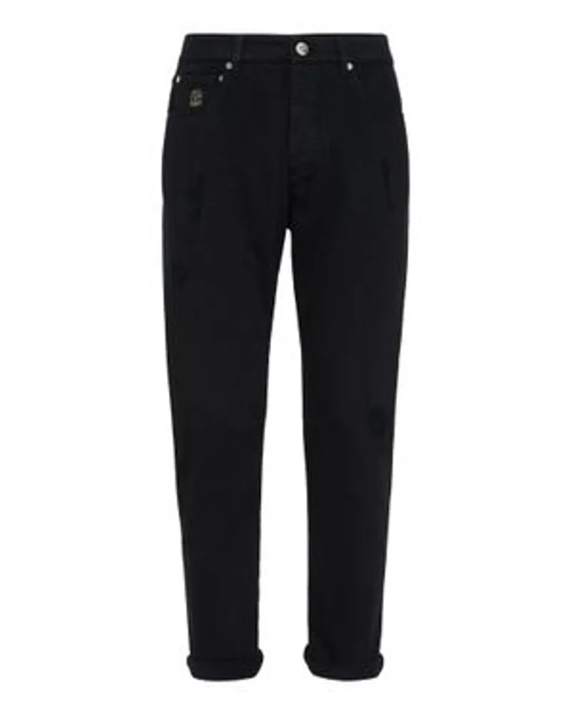 Brunello Cucinelli Denimhose mit Rissen Black