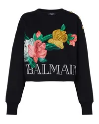 Balmain Bedrucktes Sweatshirt Black