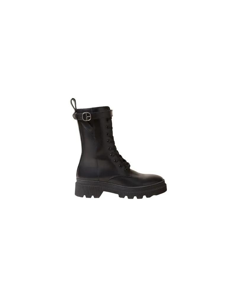 Claudie Pierlot Hohe Leder Ranger-Stiefel Black