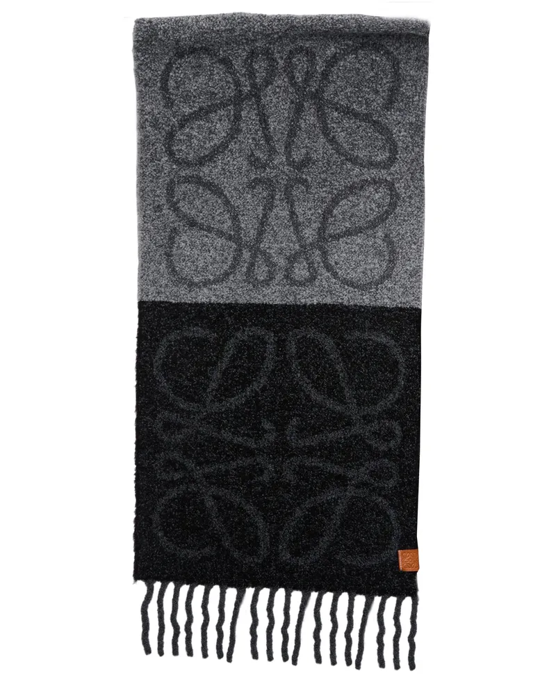 Loewe Schal Anagram aus Alpaka- und Schafswolle Grey