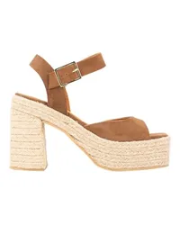 Bobbies Espadrilles mit Keilabsatz Ruby Brown