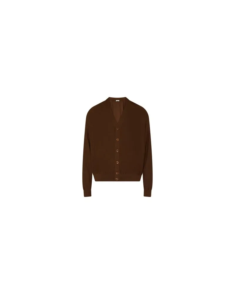 Christophe Lemaire Relaxed Cardigan Mit Twist Effekt Brown